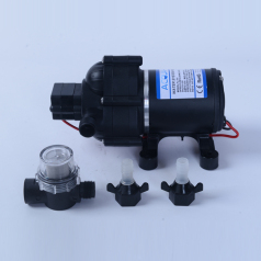 Three chamber diaphragm pump series