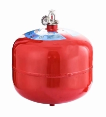 Suspended dry powder extinguishing device